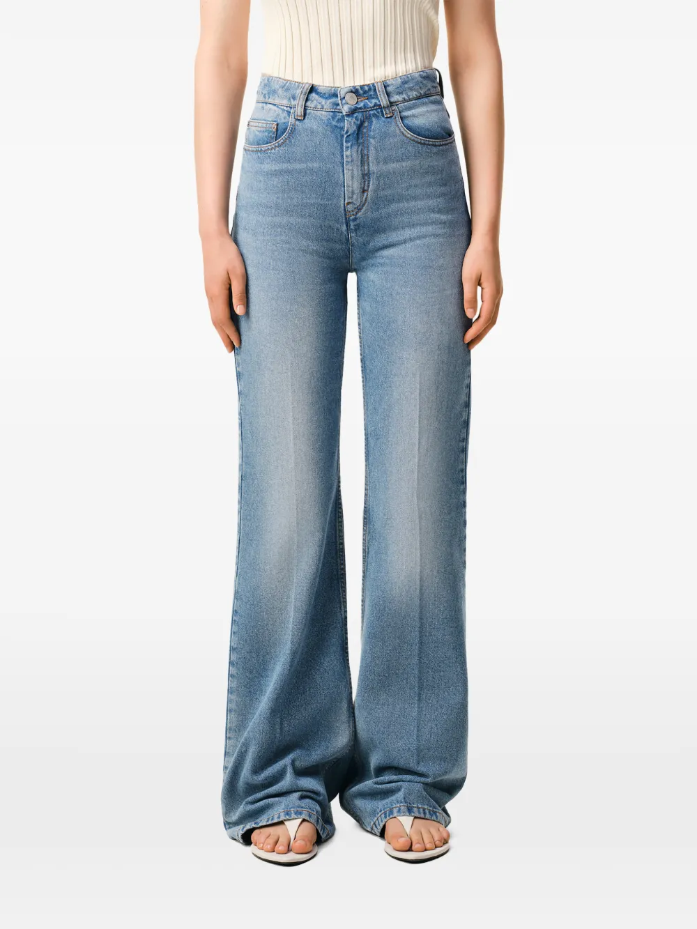 AMI Paris Jeans met logopatch Blauw