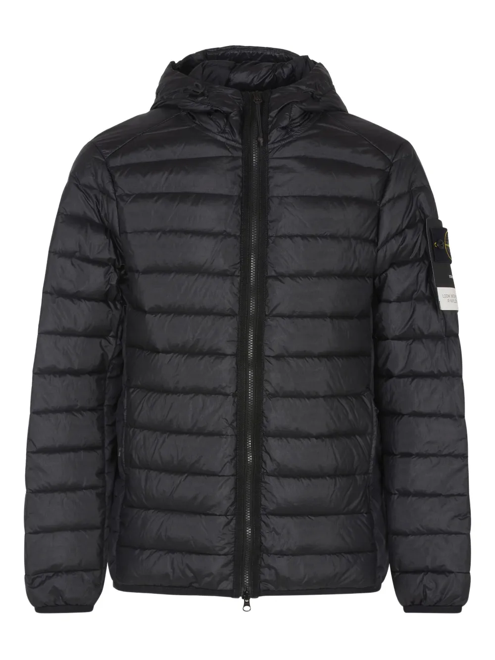 Stone Island hooded quilted coat | Black | Image 1