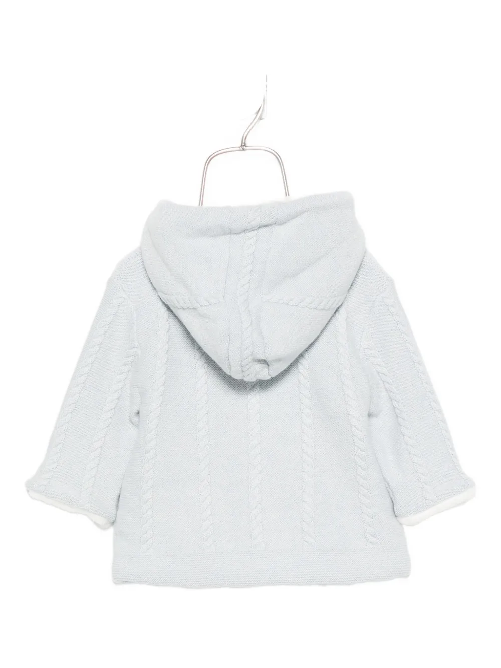 Tartine Et Chocolat knitted-texture hooded jacket Blauw