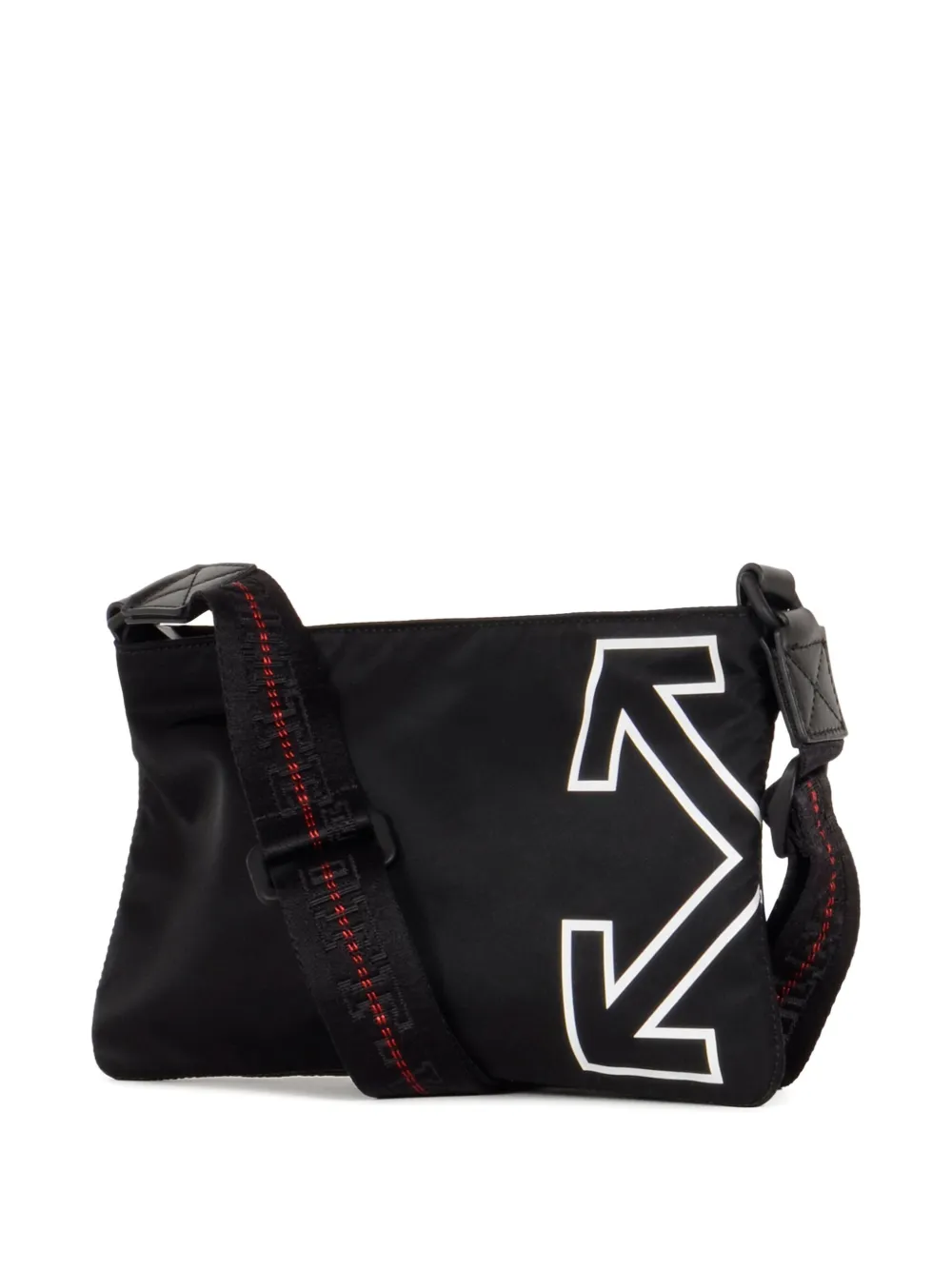 Off-White Schoudertas met Arrows-print Zwart