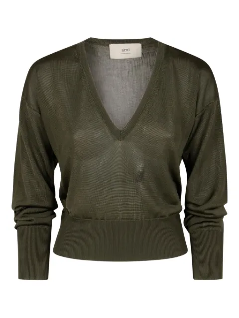 AMI Paris jersey con cuello en V