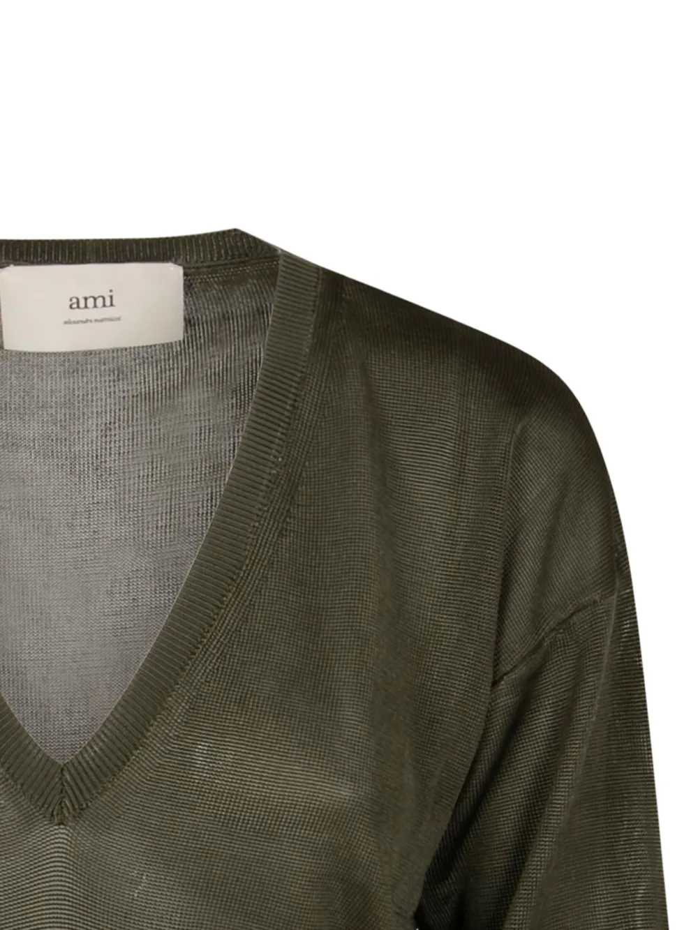 AMI Paris V-neck jumper Groen