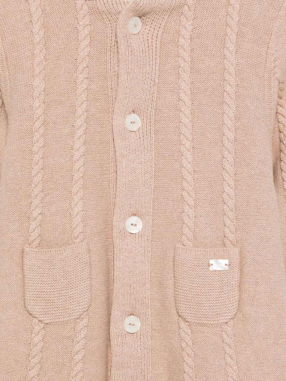 Tartine Et Chocolat cable-knit hooded pajamas Beige