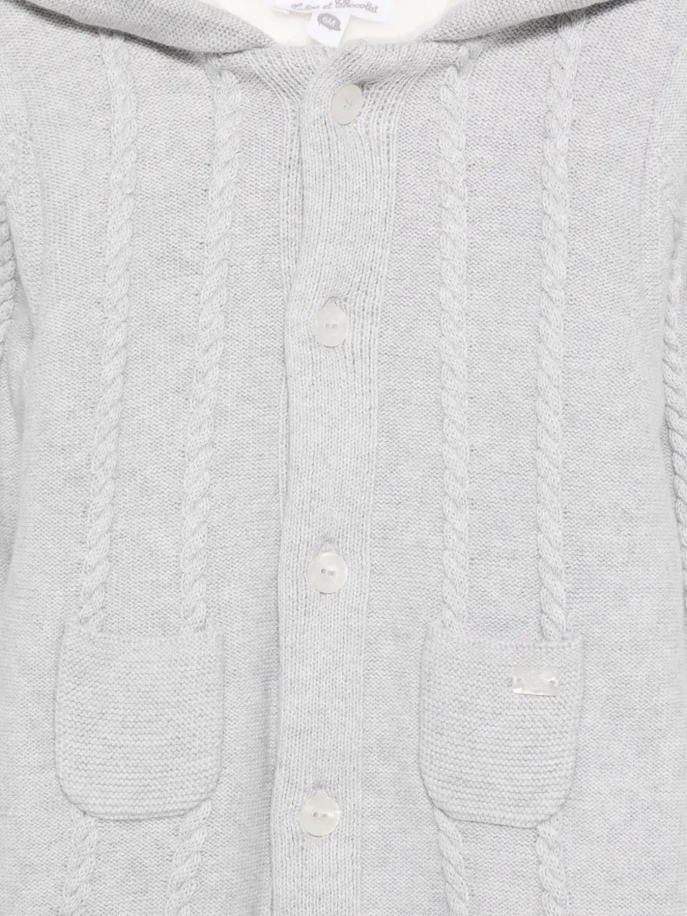 Tartine Et Chocolat cable-knit hooded pajamas Grijs