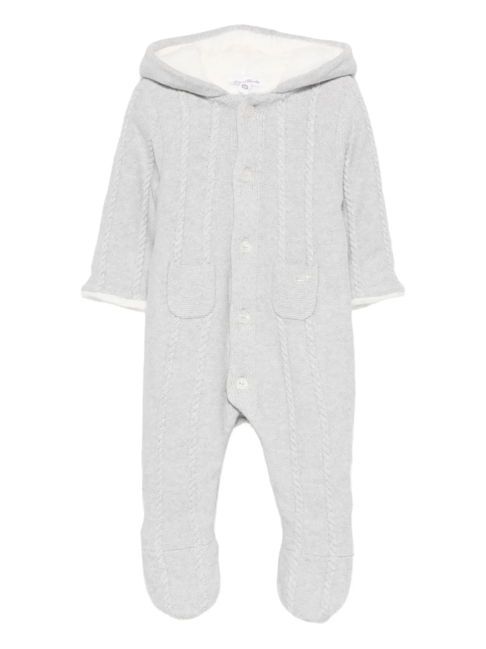 Tartine Et Chocolat cable-knit hooded pajamas Grijs