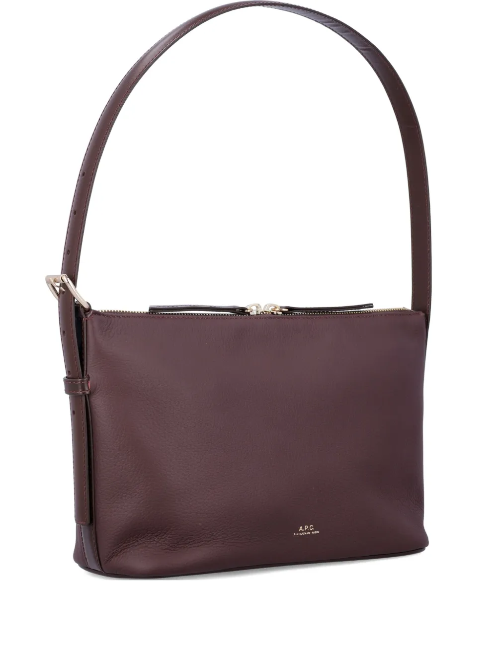 A.P.C. Vera leren schoudertas met rits Rood