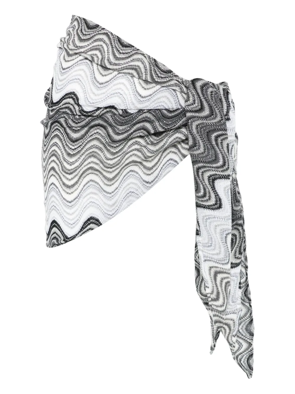 MC2 Saint Barth Rachel wave-pattern wrap skirt | Black | Image 1