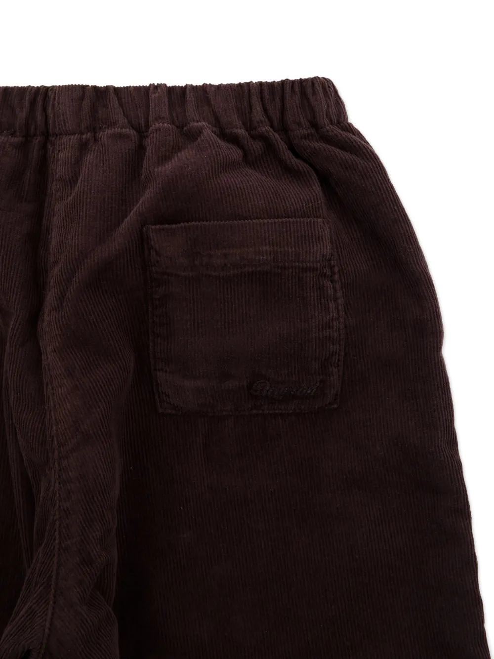 Bonpoint Elastische ribfluwelen broek Bruin