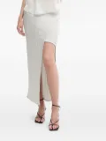 IRO ribbed side-split asymmetric skirt - Grey