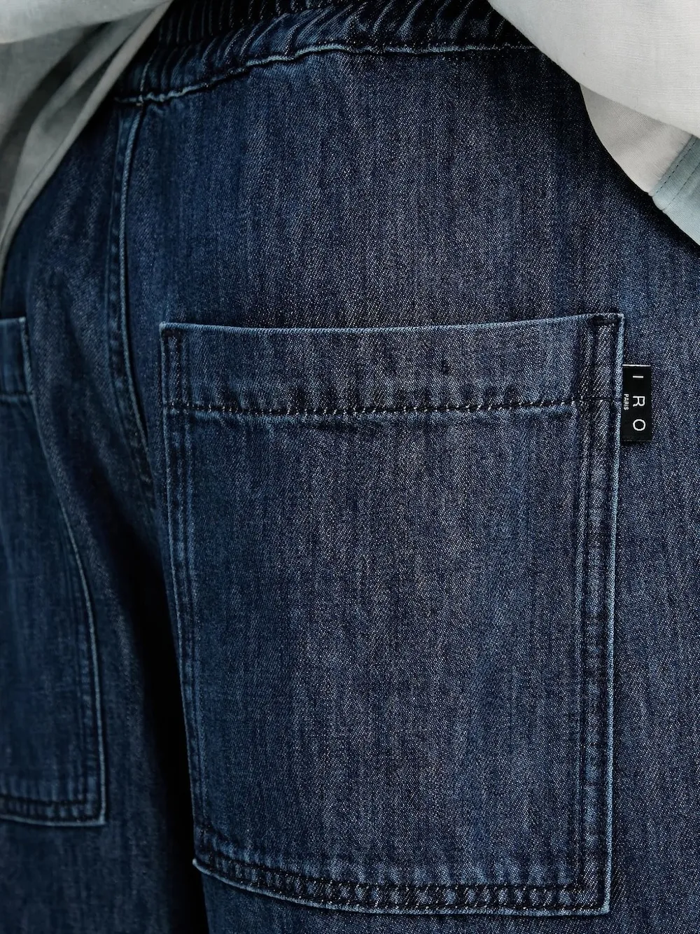 IRO Jeans met wijde pijpen en cargo zakken Blauw