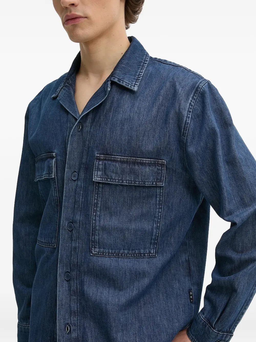 IRO Denim overhemd met dubbele zak Blauw