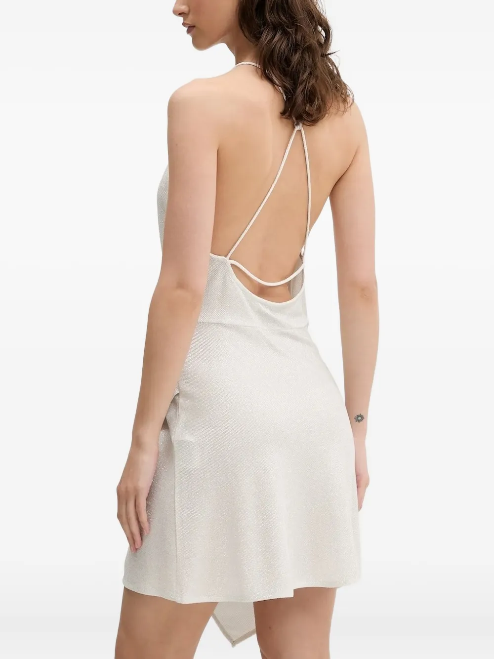 IRO halter-neck asymmetric mini dress Wit