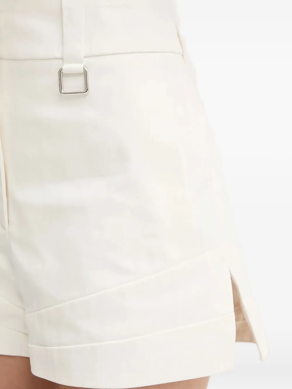 IRO BIRA panelled square-buckle shorts Wit