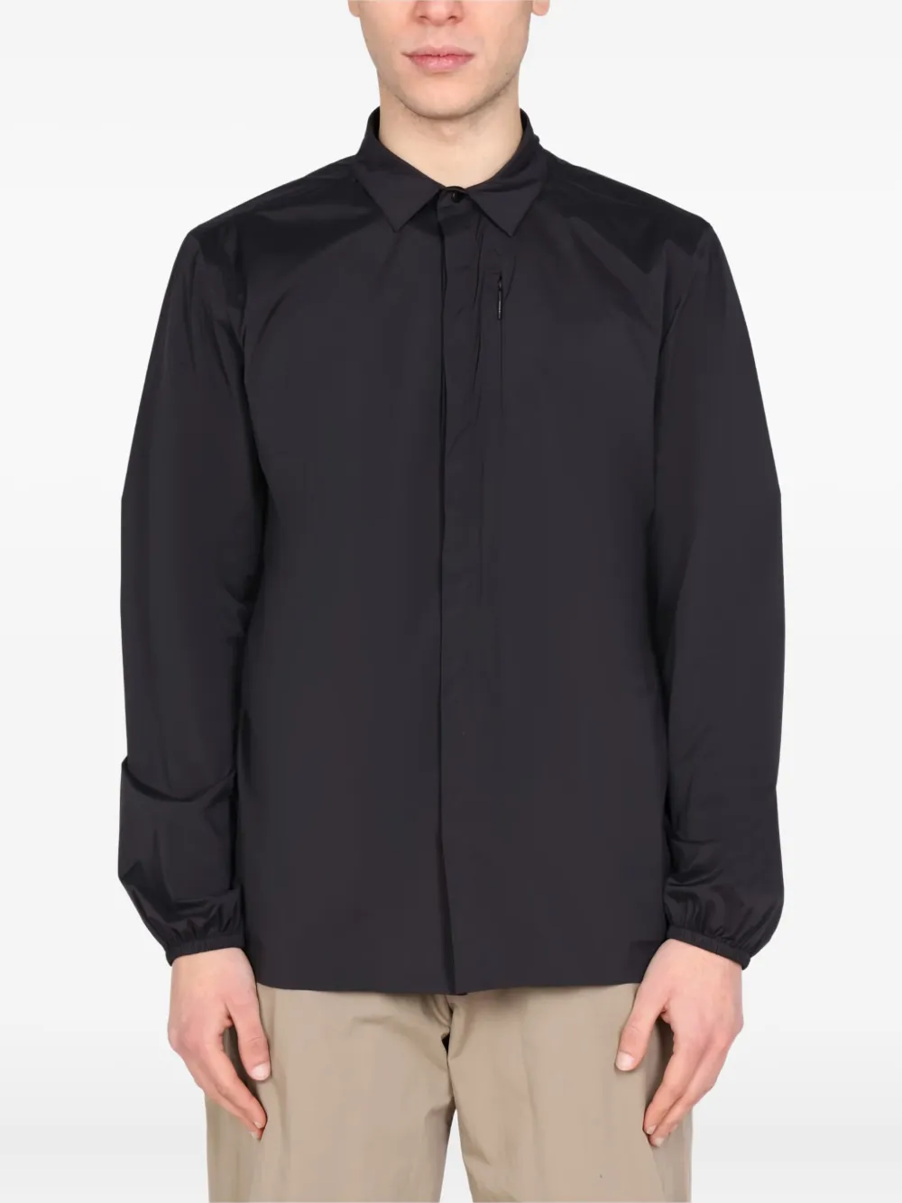 MONOBI zip-pocket shirt jacket - Nero
