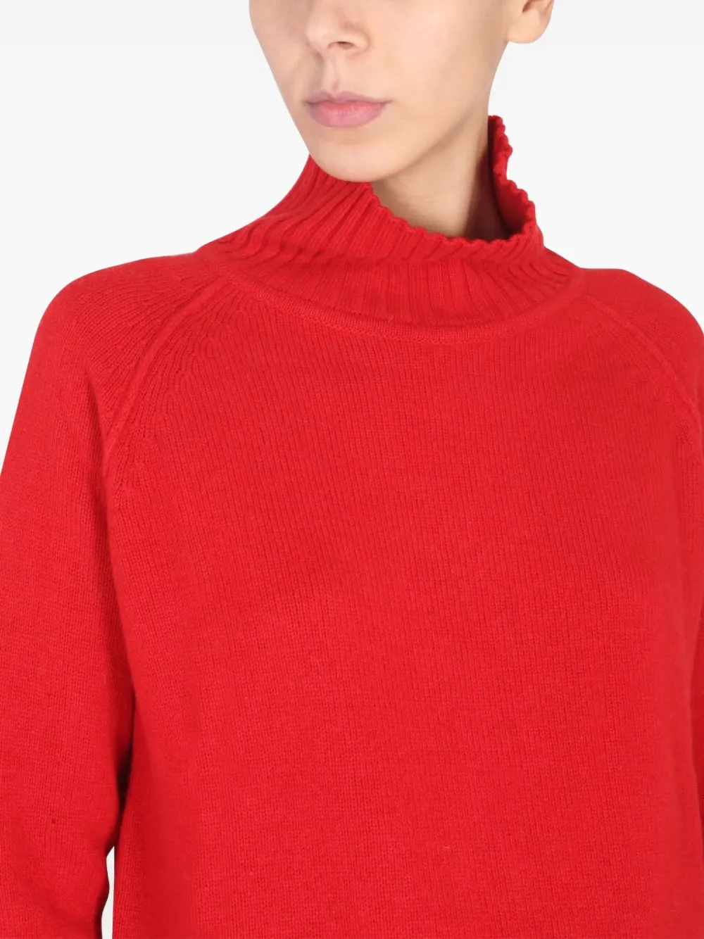 M.S.M. T-shirt met col Rood