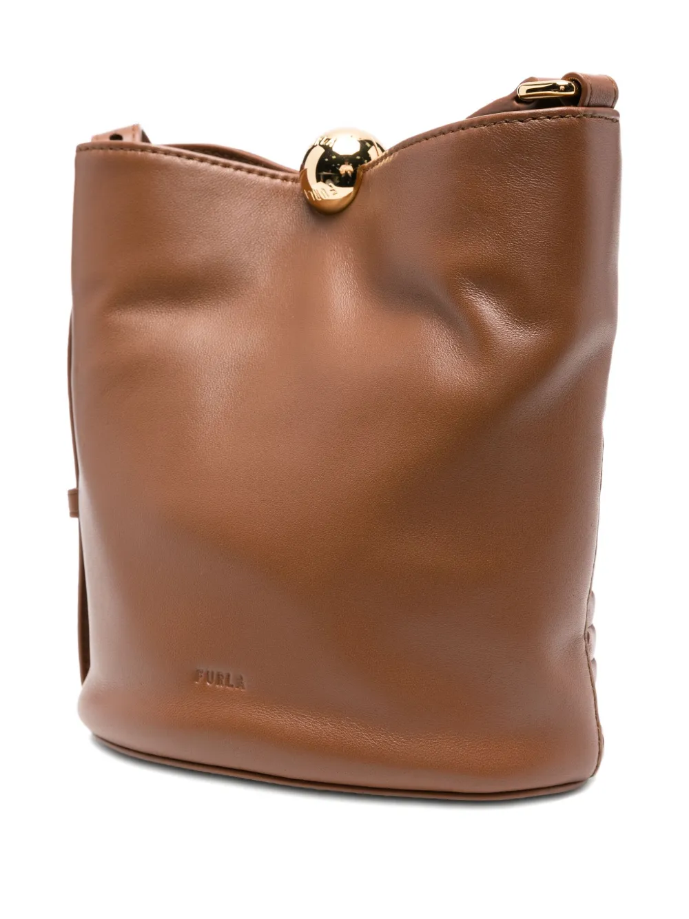 Furla Sfera leren mini bucket-tas Bruin