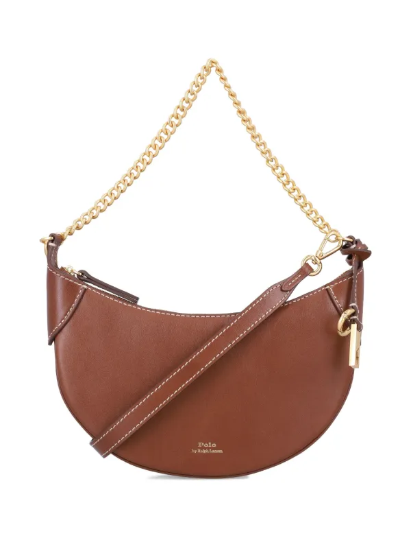 Polo Ralph Lauren half-moon Shoulder Bag Brown FARFETCH GE