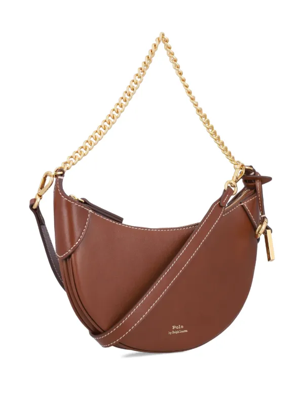 Polo Ralph Lauren ハーフムーンショルダーバッグ Polo Ralph Lauren half-moon Shoulder Bag | Brown | FARFETCH