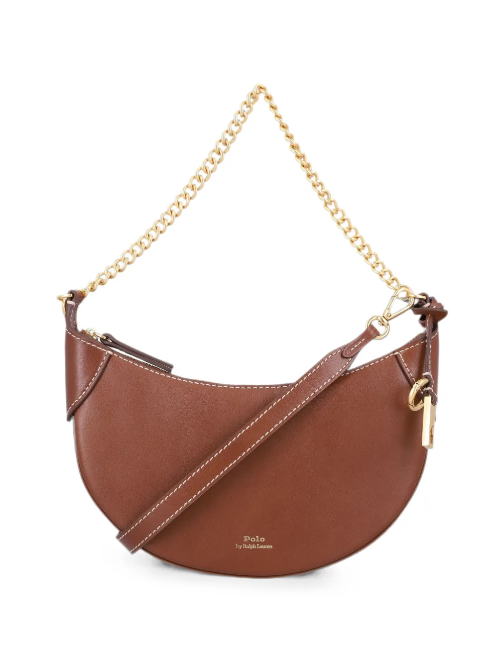 Polo Ralph Lauren Polo ID mini-schoudertas met ketting Bruin
