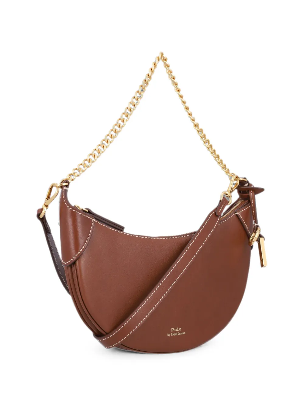 Polo Ralph Lauren Polo ID mini-schoudertas met ketting Bruin