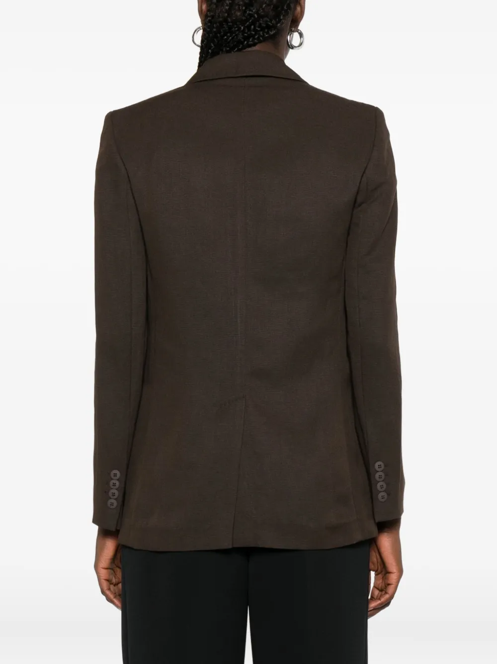 Max Mara Three-button Acetate Blazer In Brown