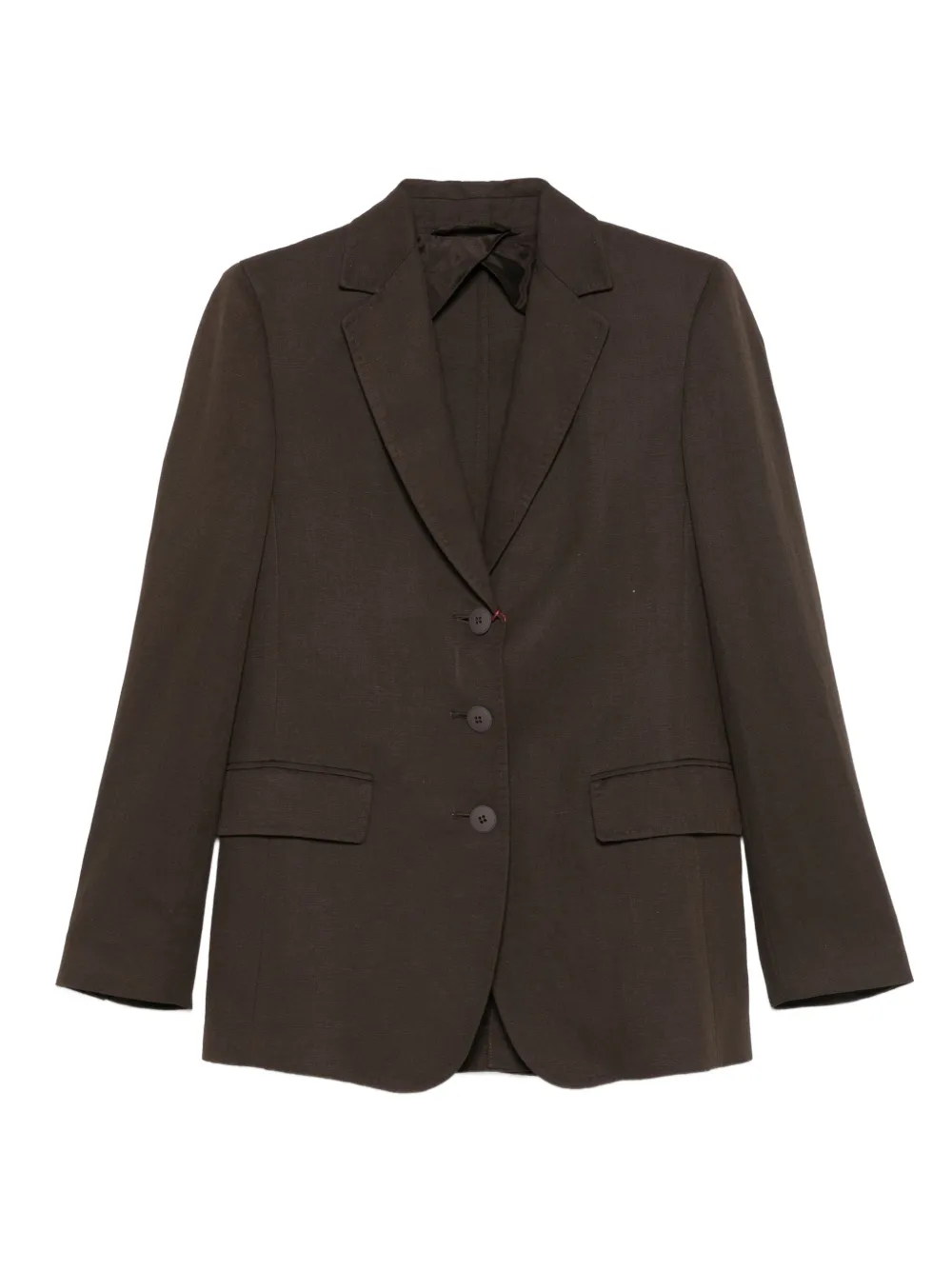 Max Mara Three-button Acetate Blazer In Brown