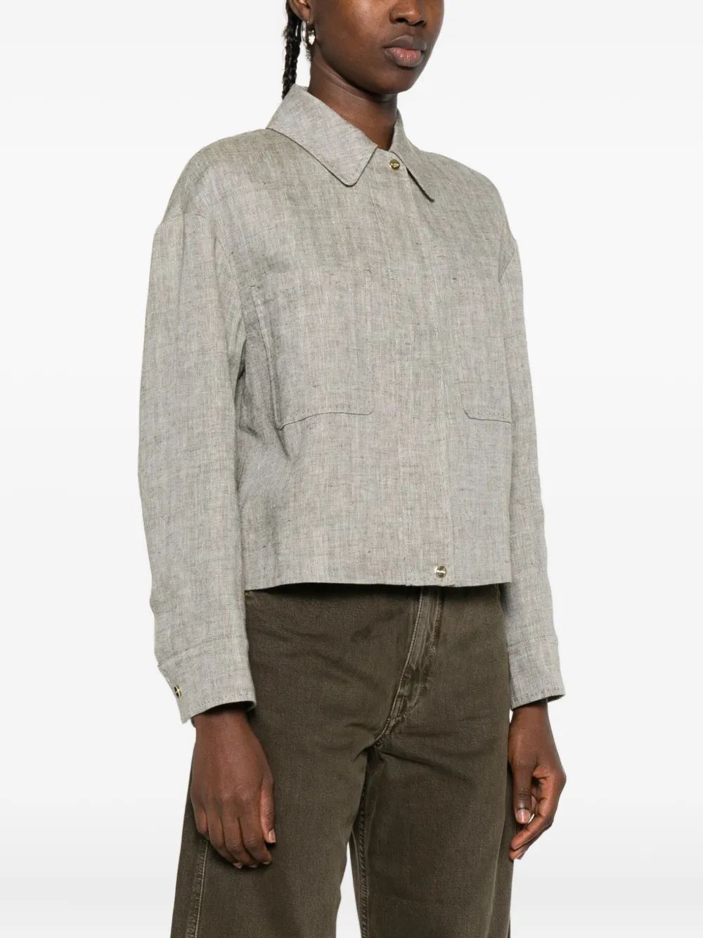 Max Mara Lucas linnen jack Grijs