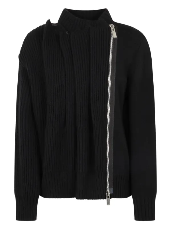 Sacai ジップ カーディガン | FARFETCH JP