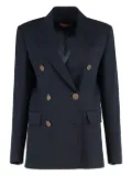 Max Mara double-breasted gold-button blazer - Blue