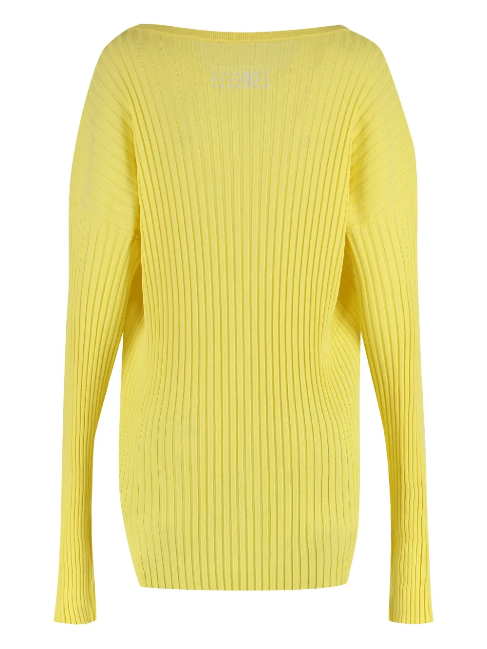 MM6 Maison Margiela Ribgebreide trui Geel