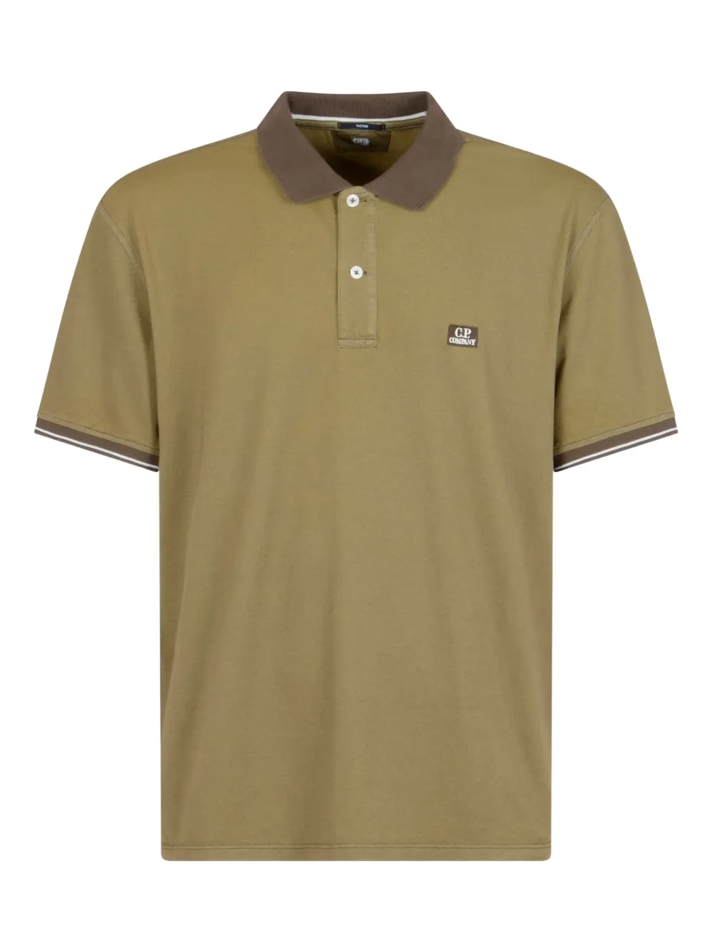 C.P. Company polo à col contrastant | vert | Image 1