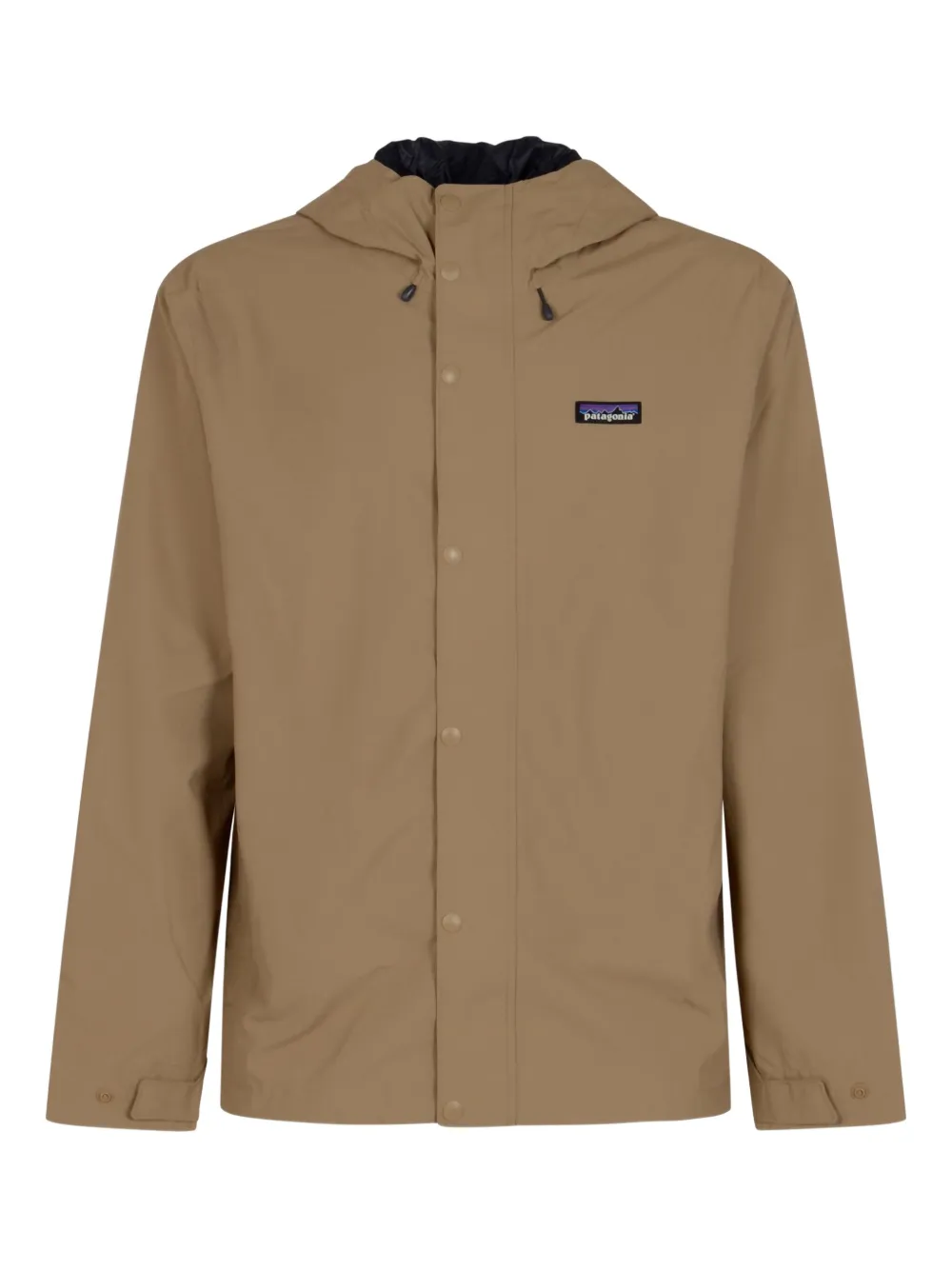 Patagonia Jack met capuchon en logopatch Groen