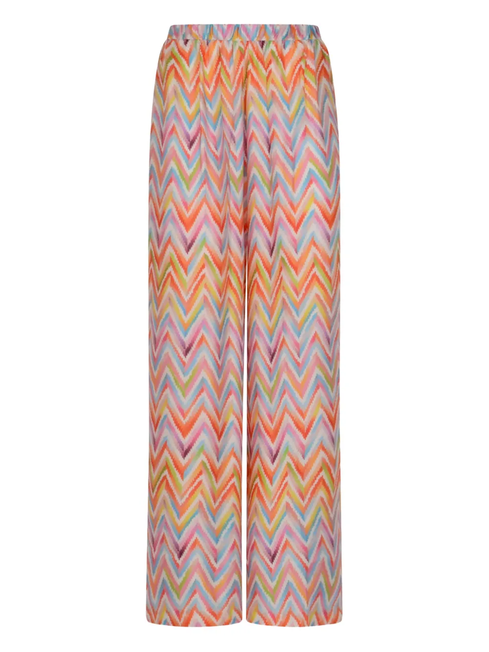 Missoni Palazzo broek met chevron patroon Oranje