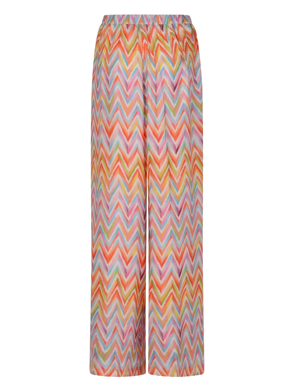 Missoni Palazzo broek met chevron patroon Oranje
