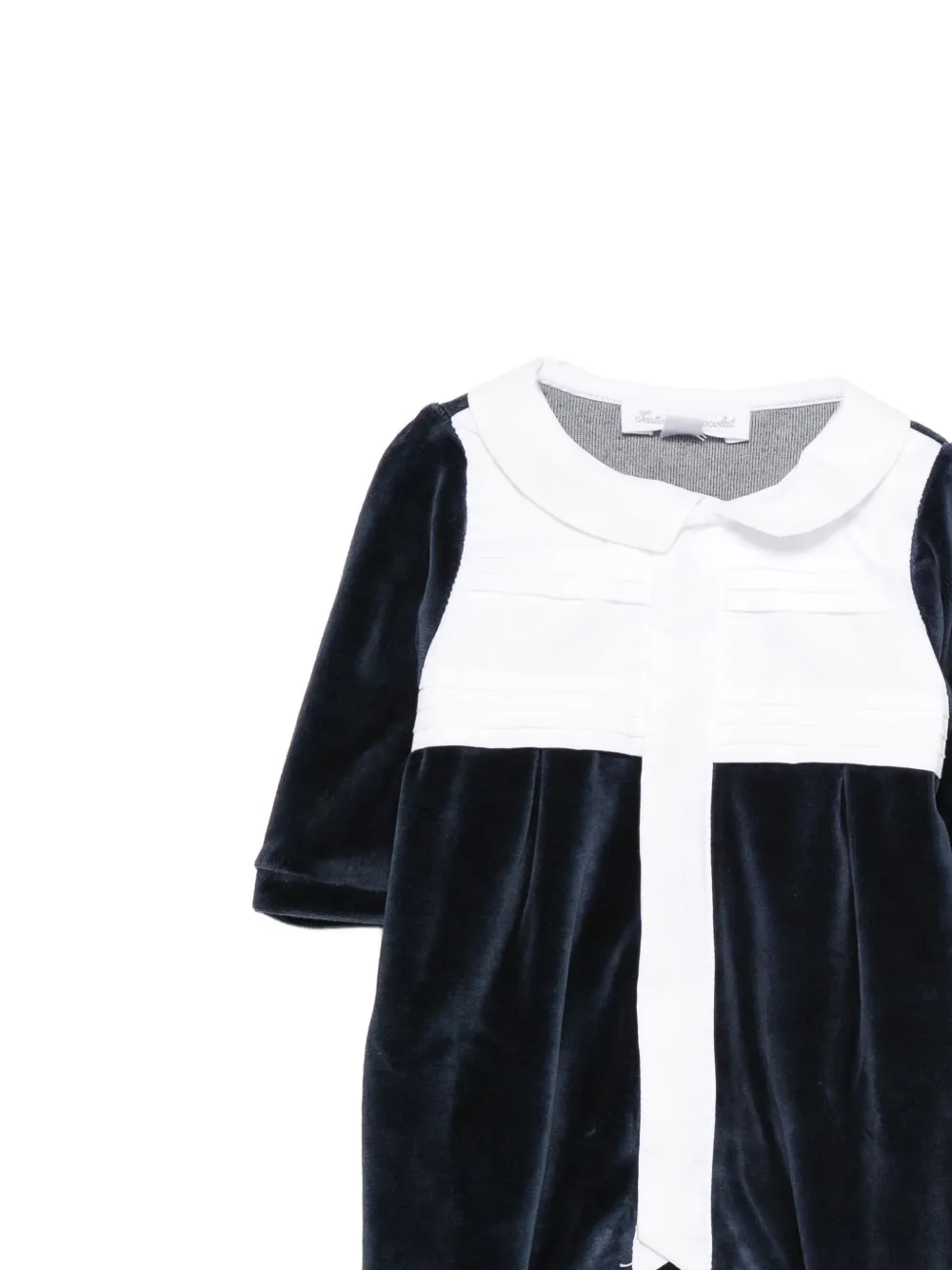 Tartine Et Chocolat velvet panelled pajamas Blauw