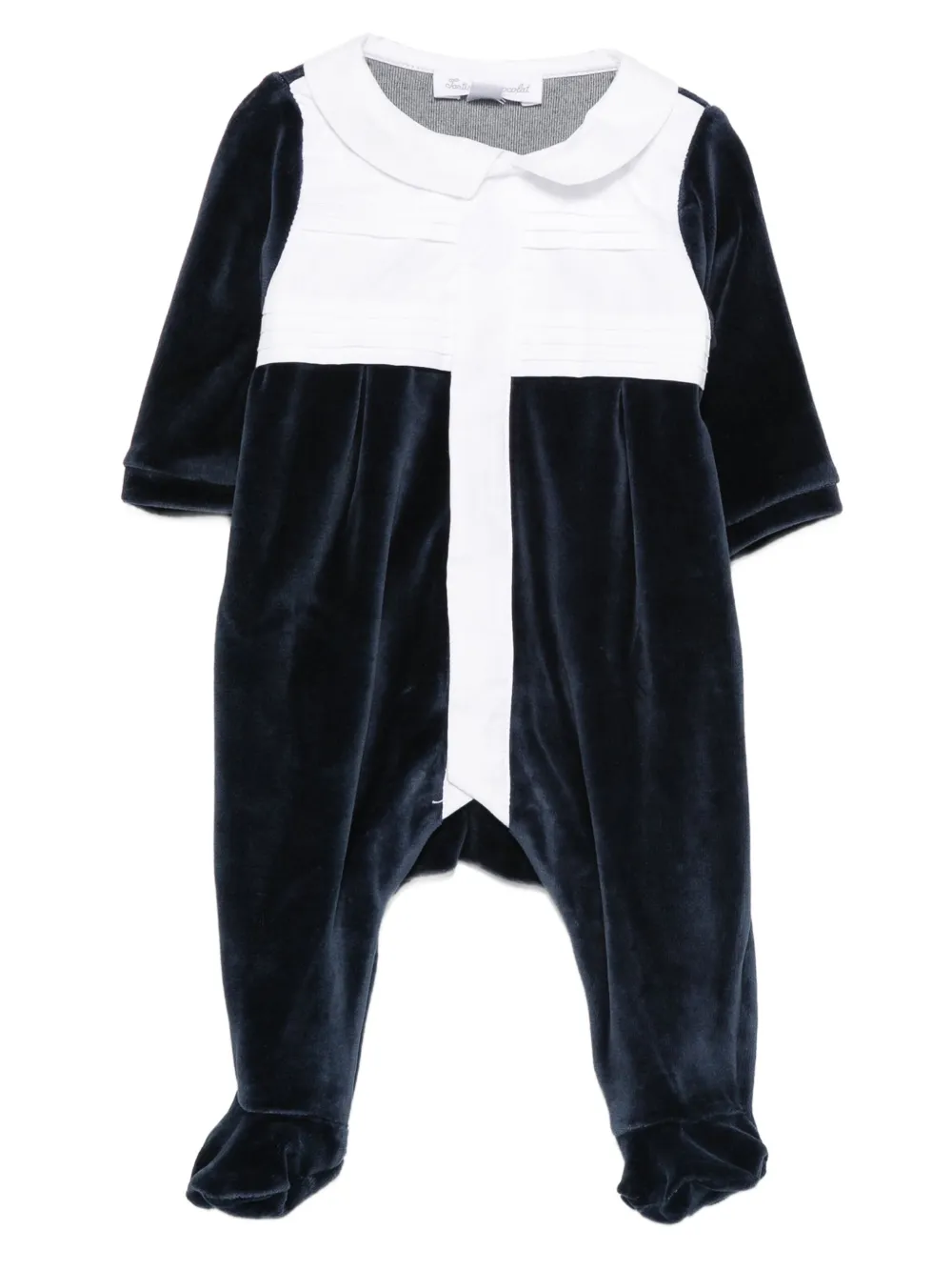 Tartine Et Chocolat velvet panelled pajamas Blauw