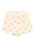 MC2 Saint Barth Meave cherry-motif striped shorts - Yellow