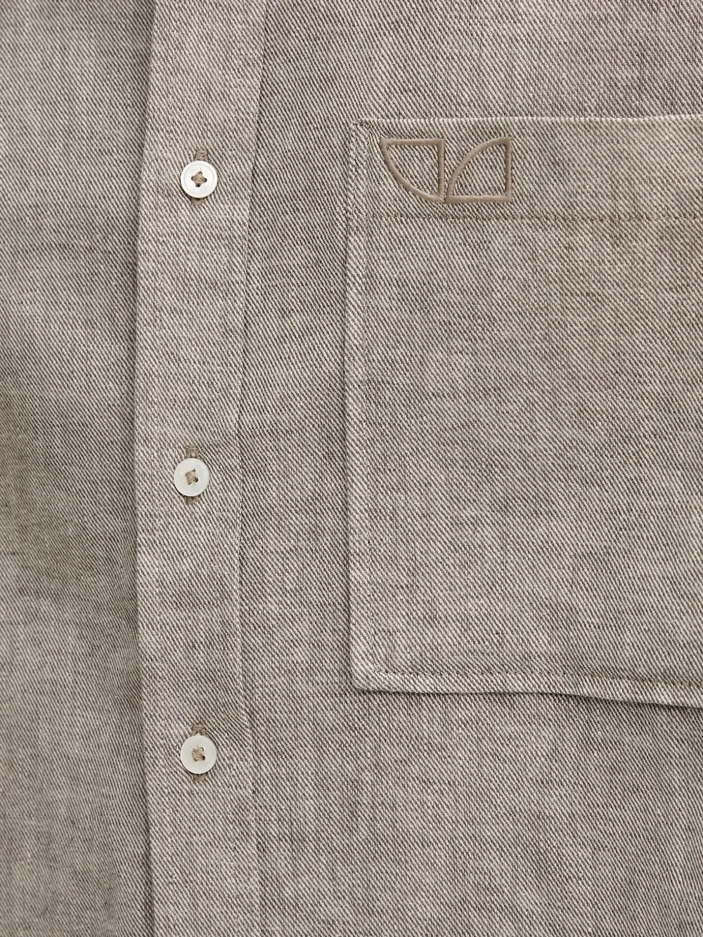 IRO Overhemd met geborduurde zak Beige