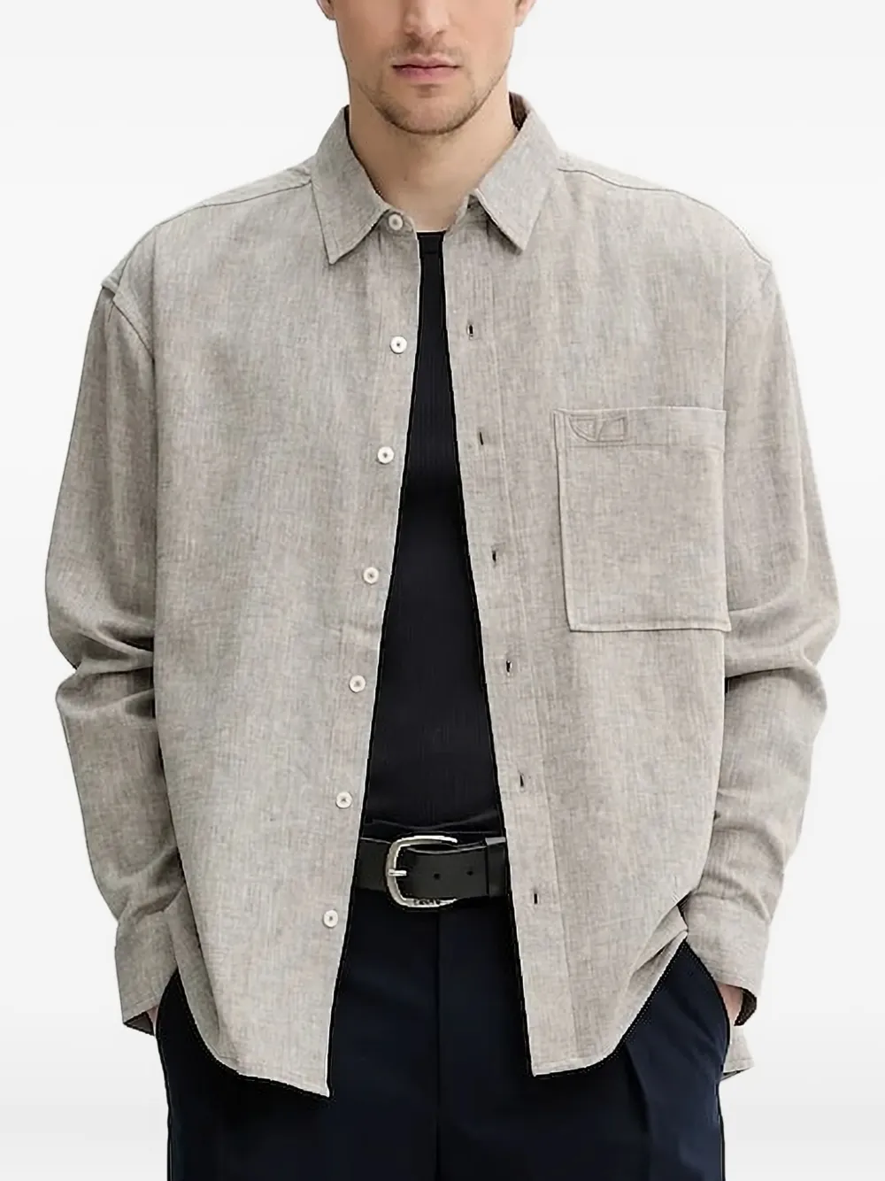 Iro Embroidered-pocket Shirt In Neutral
