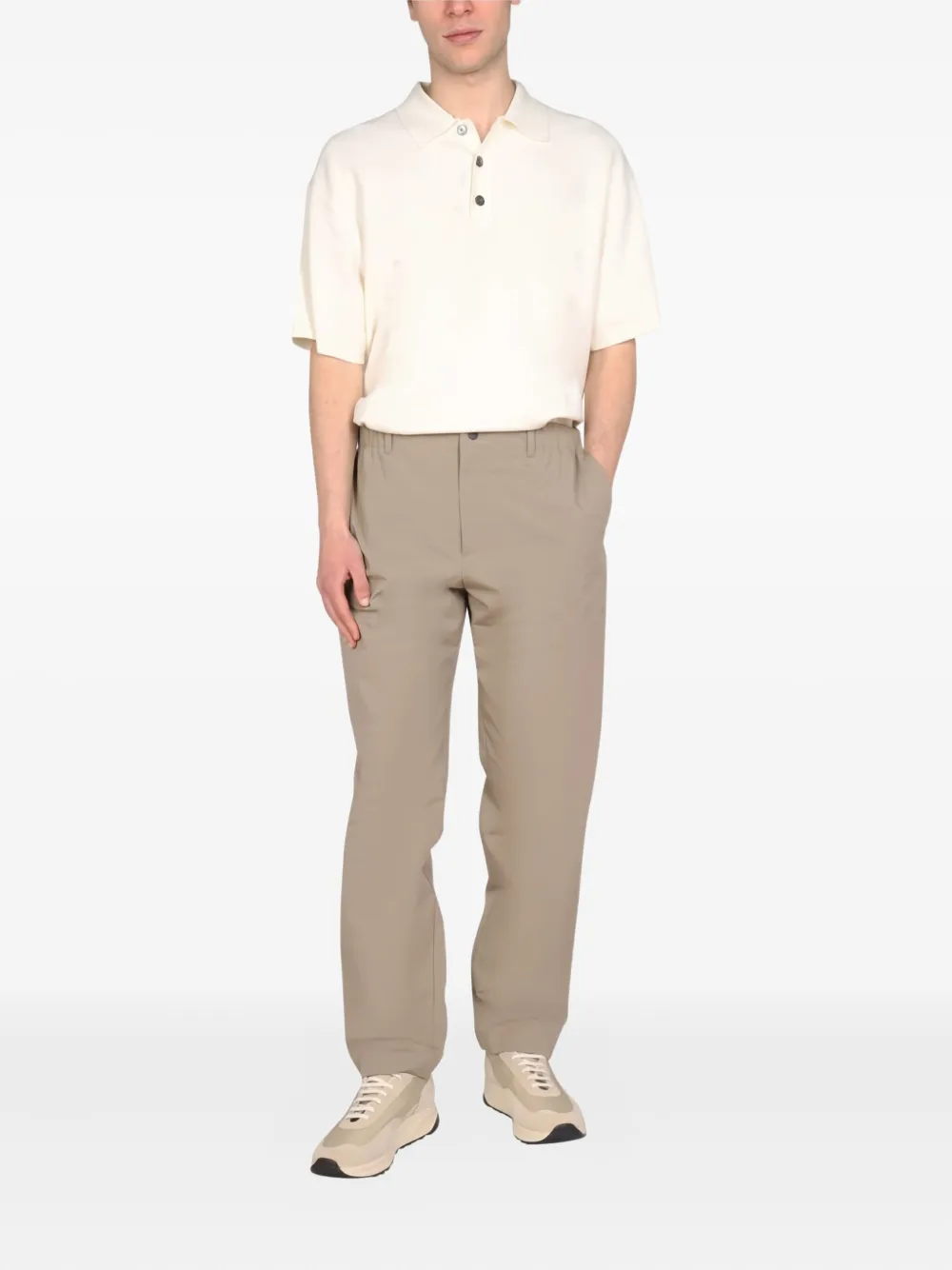 MONOBI poplin trousers - Beige