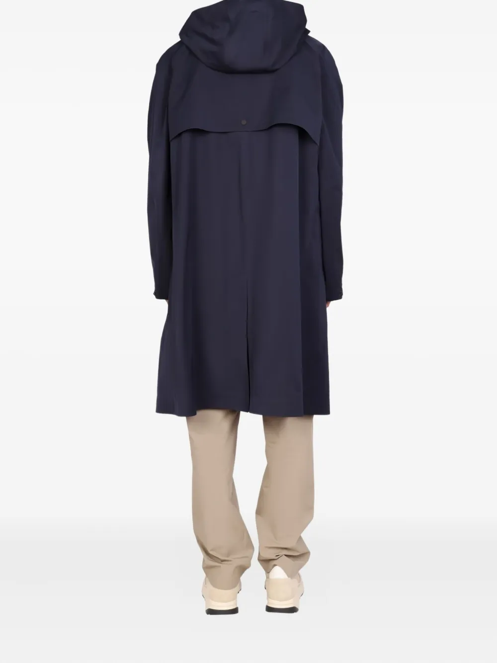MONOBI Trenchcoat met capuchon Blauw