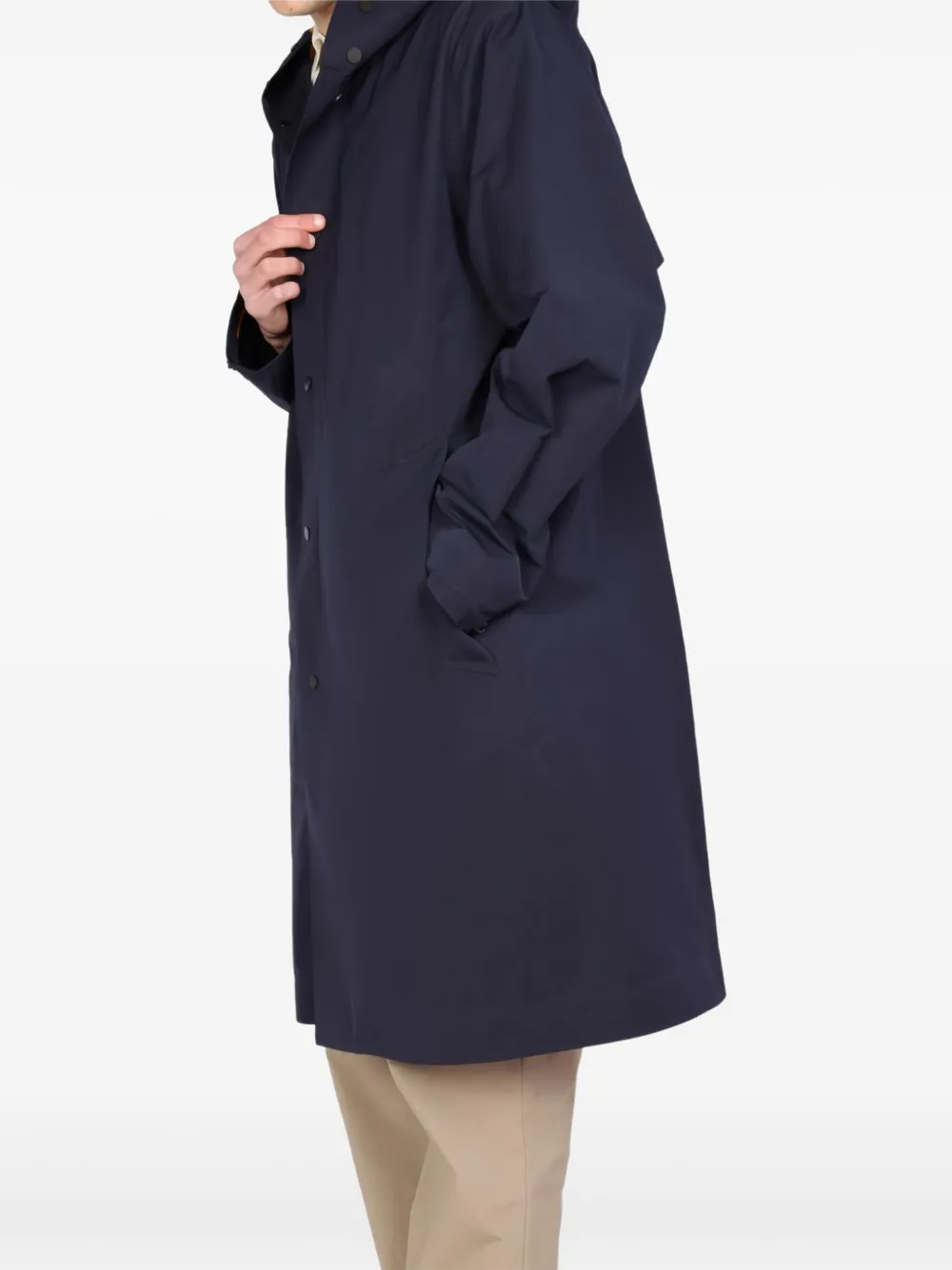 MONOBI Trenchcoat met capuchon Blauw