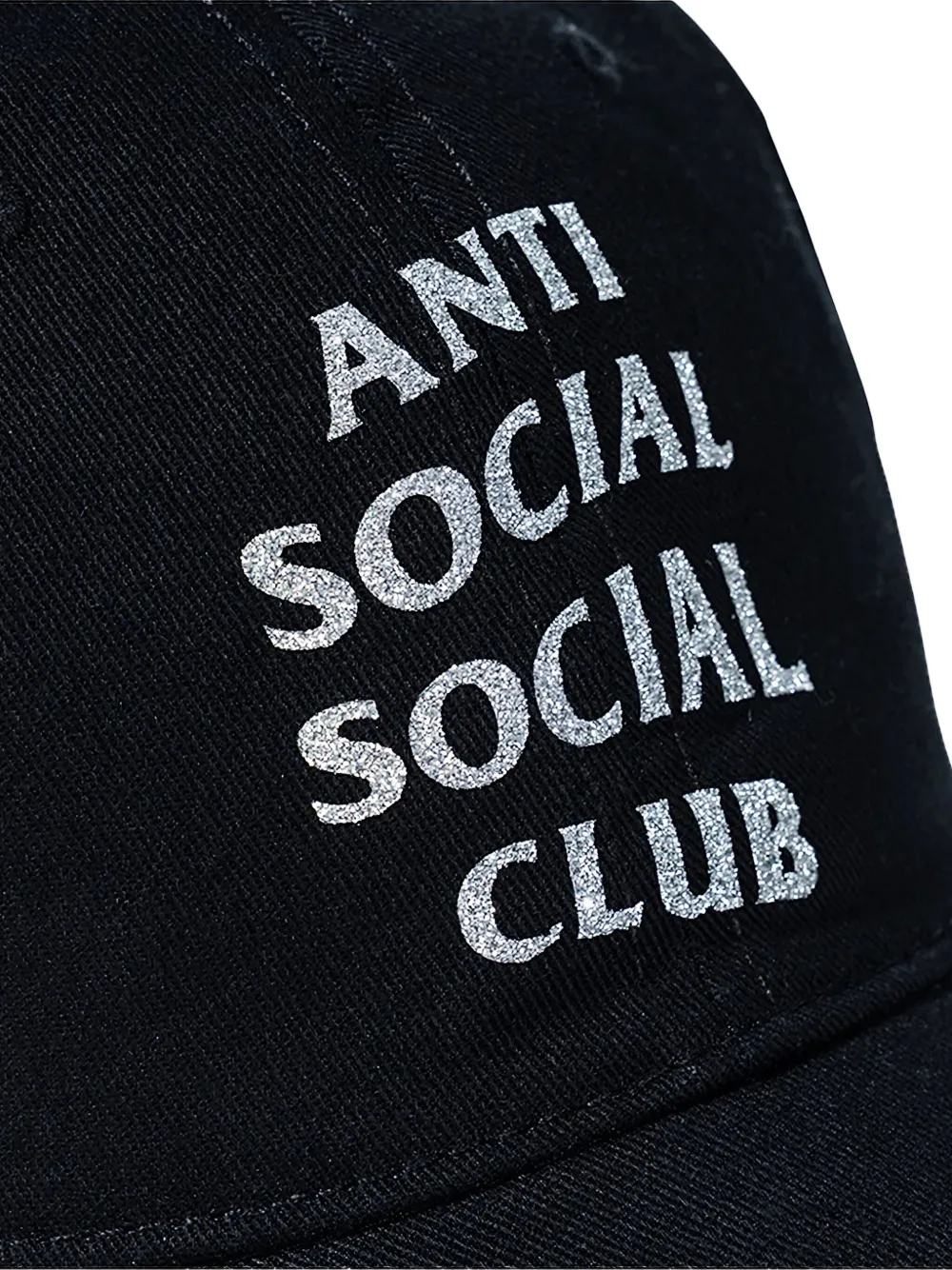 Anti Social Social Club Mind Games Glitter cap - Zwart