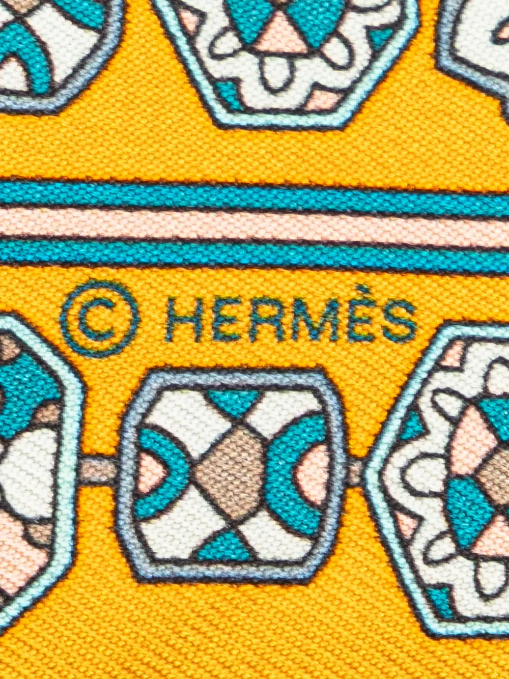 Pre-owned Hermes 1990-2015 Tapis Persans Silk Twilly Scarf Scarves