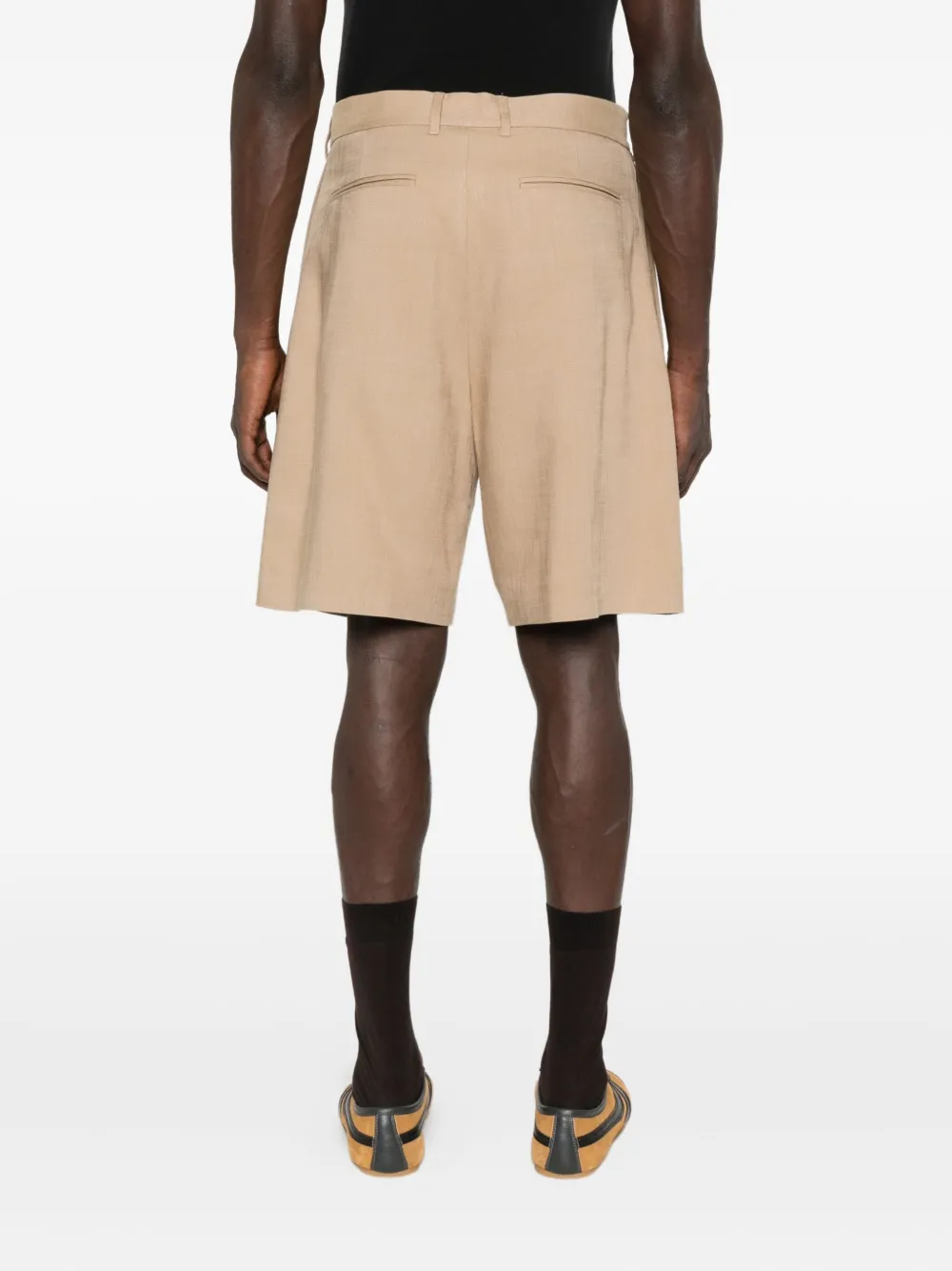 MSGM Shorts met platte voorkant Beige