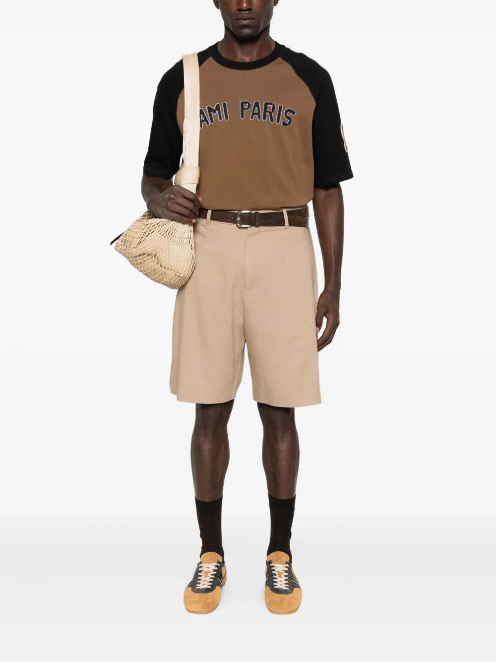 MSGM Shorts met platte voorkant Beige