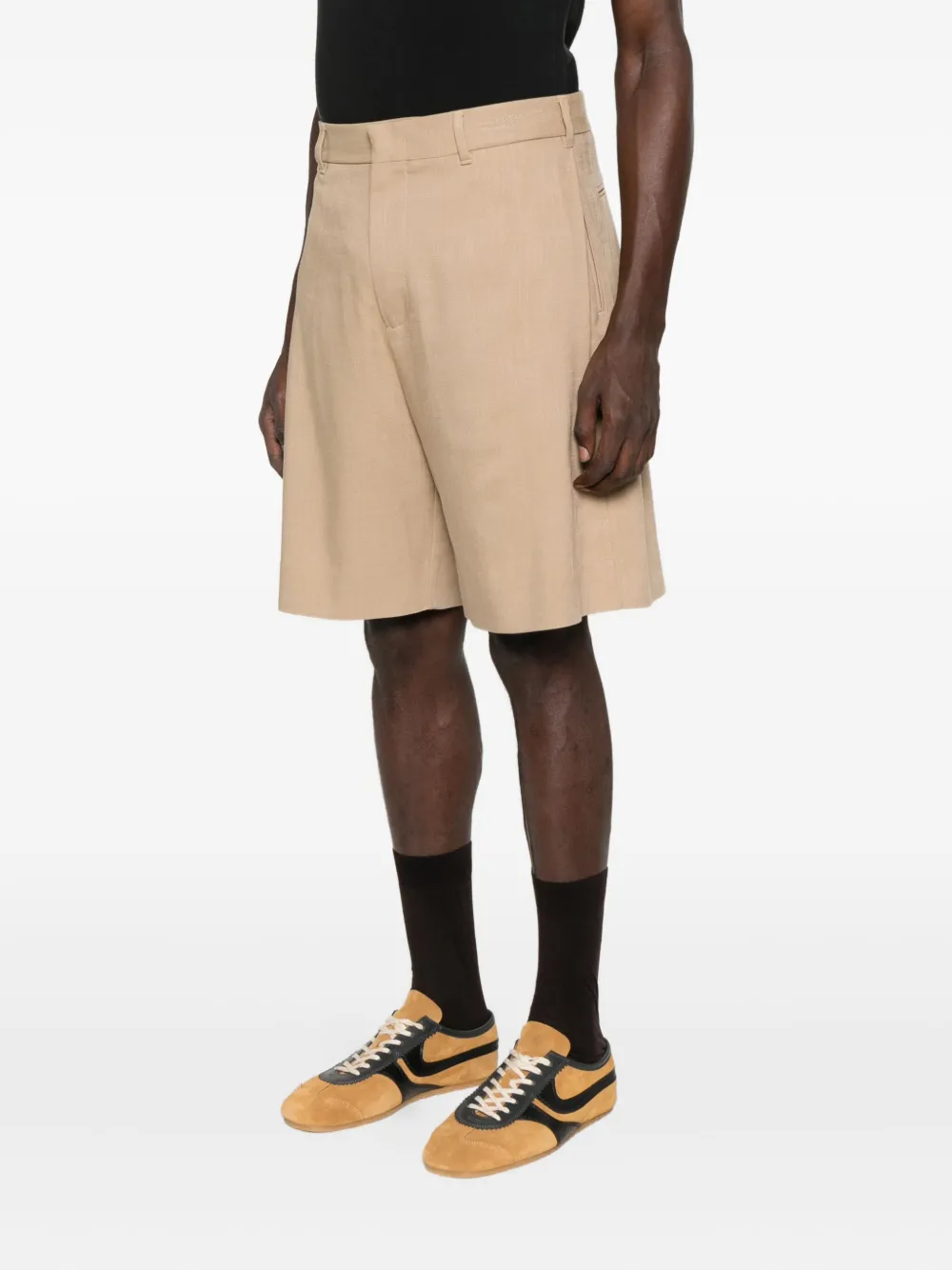 MSGM Shorts met platte voorkant Beige