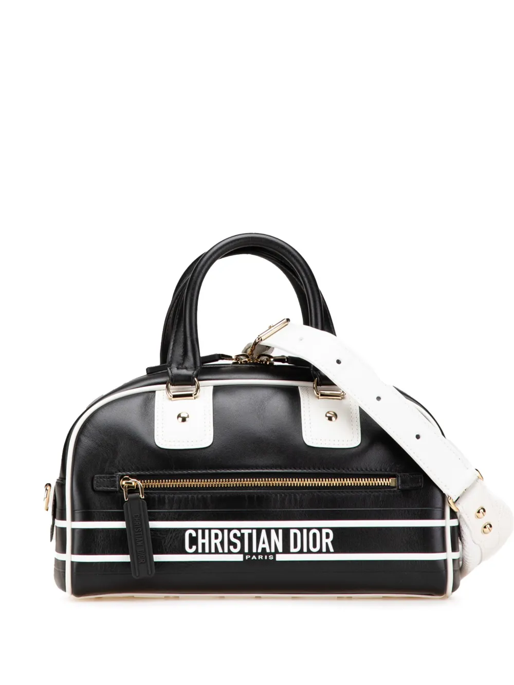 Christian Dior Pre-Owned 2022 スモール レザー ディオール ヴァイブ ジップ ボウリングバッグ サッチェル - Christian Dior Pre-Owned 2022 スモール レザー ディオール ヴァイブ ジップ ボウリングバッグ サッチェル -