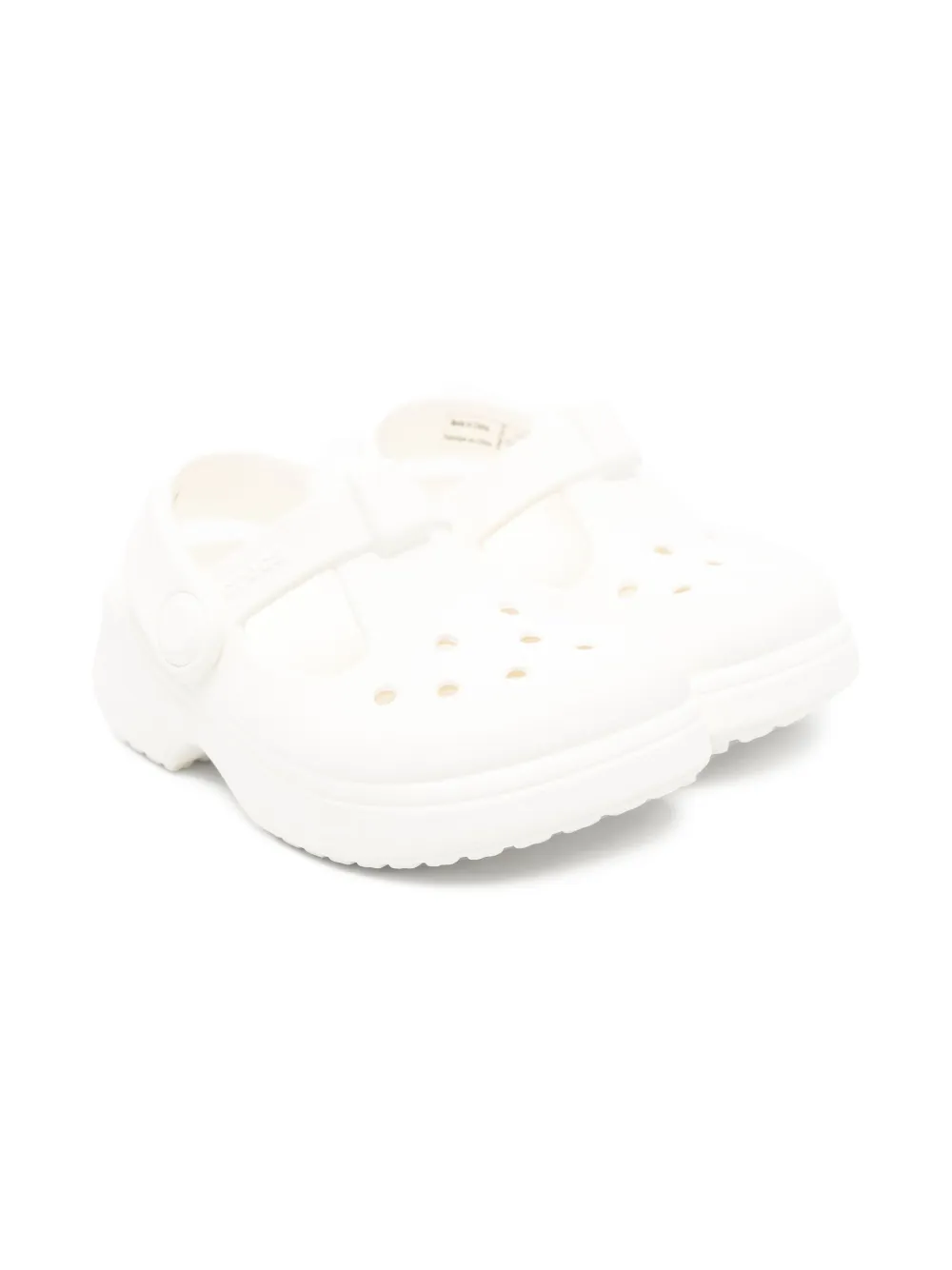 Crocs Kids Classic T Mary Jane perforated clogs Wit