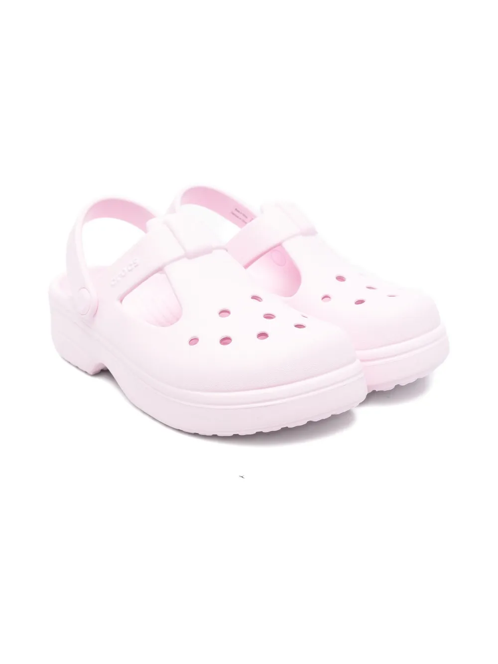 Crocs Kids Classic T Mary Jane perforated clogs Roze
